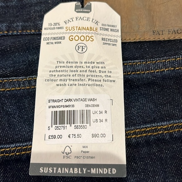 Fat Face Straight Dark Vintage Wash - Picture 5 of 9
